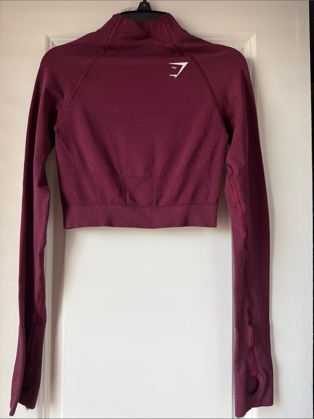 Gymshark Seamless Long Sleeve Crop Top - Burgundy